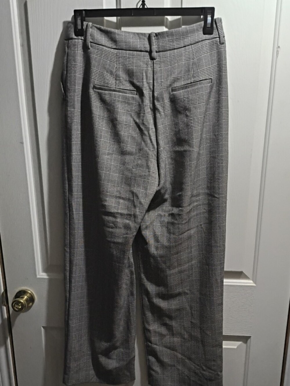 Nine West Black and White Glen Plaid Wide-Leg Pants - Picture 2 of 3